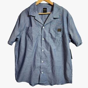 RVCA Blue Casual Button Down Shirt